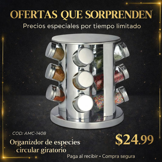 ORGANIZADOR DE ESPECIES CIRCULAR GIRATO SPICE CHEF ORGANIZER