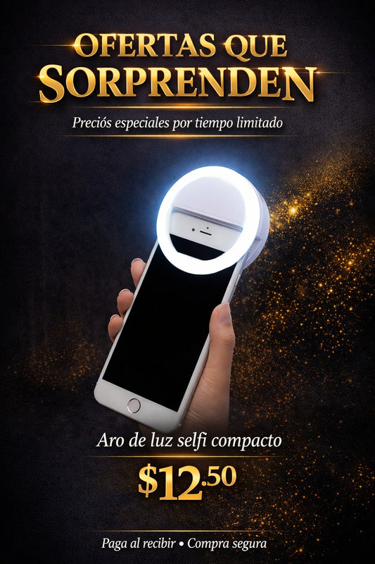 Aro Luz Selfie Compacto MINI SNAP PRO