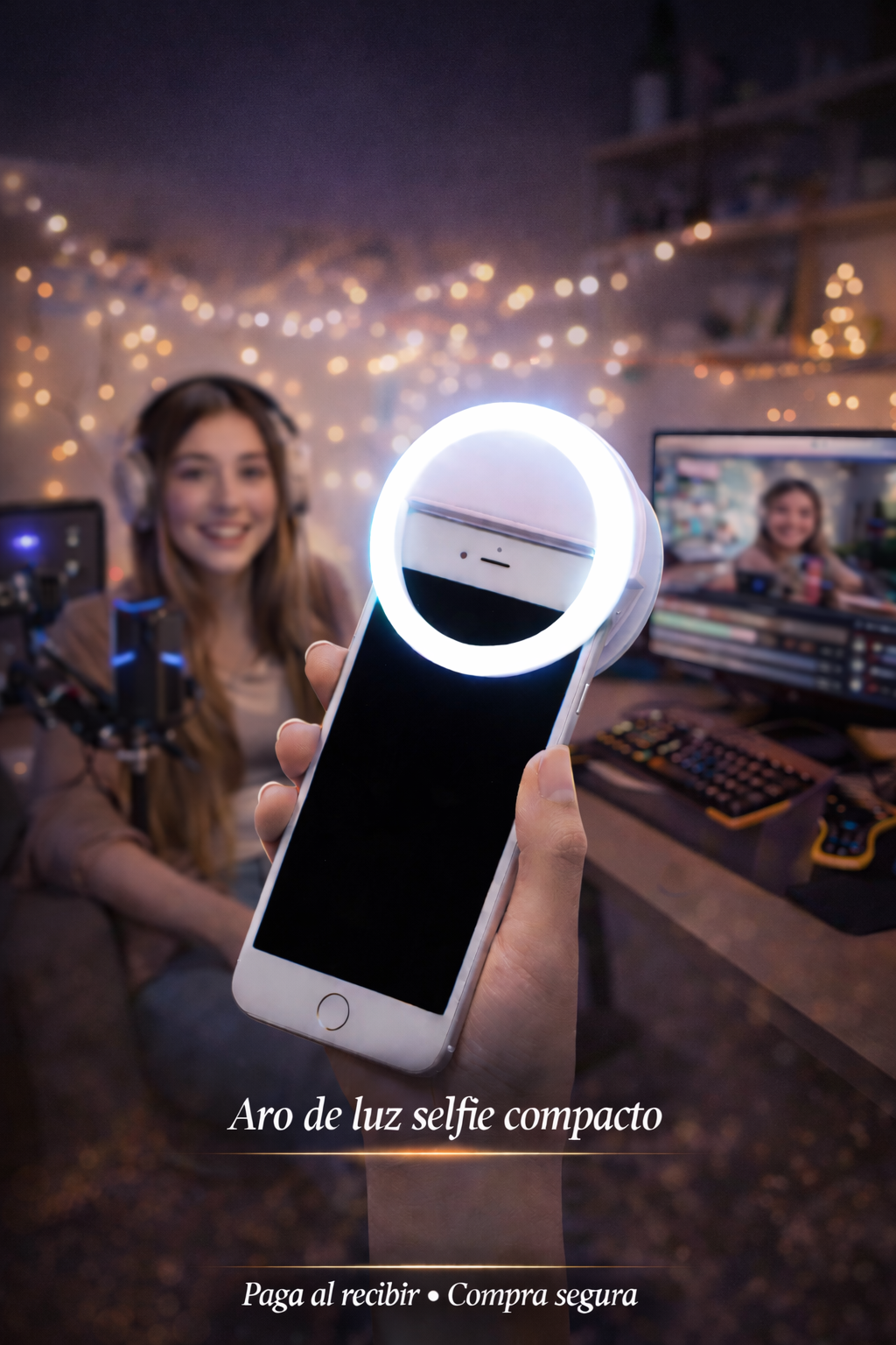 Aro Luz Selfie Compacto MINI SNAP PRO