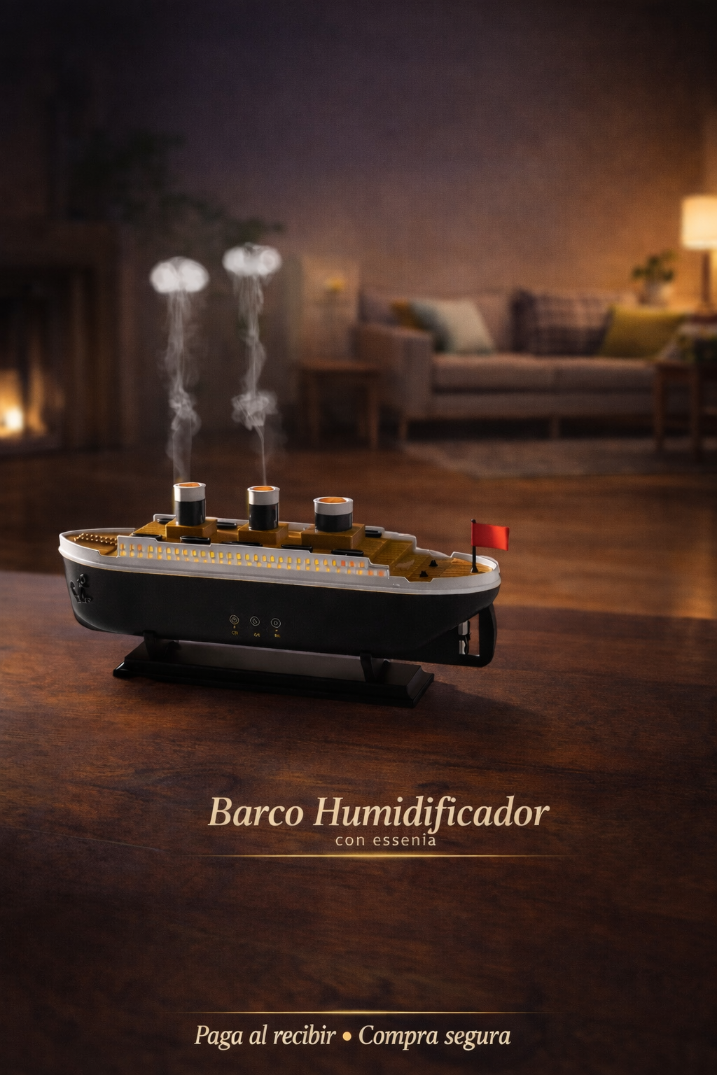 HUMIDIFICADOR TIPO BARCO + ESENCIA AQUATITAN