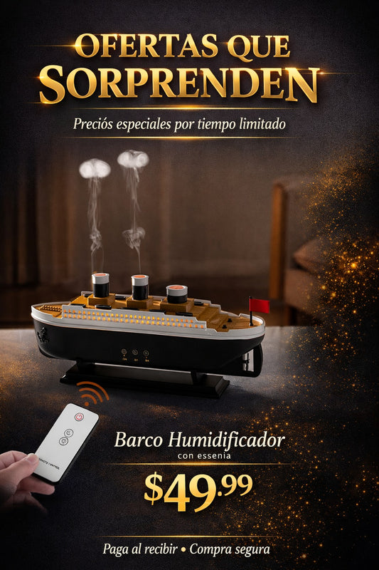 HUMIDIFICADOR TIPO BARCO + ESENCIA AQUATITAN